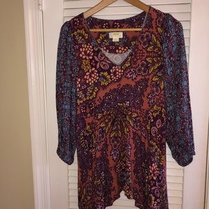 Anthropologie Patterned Blouse